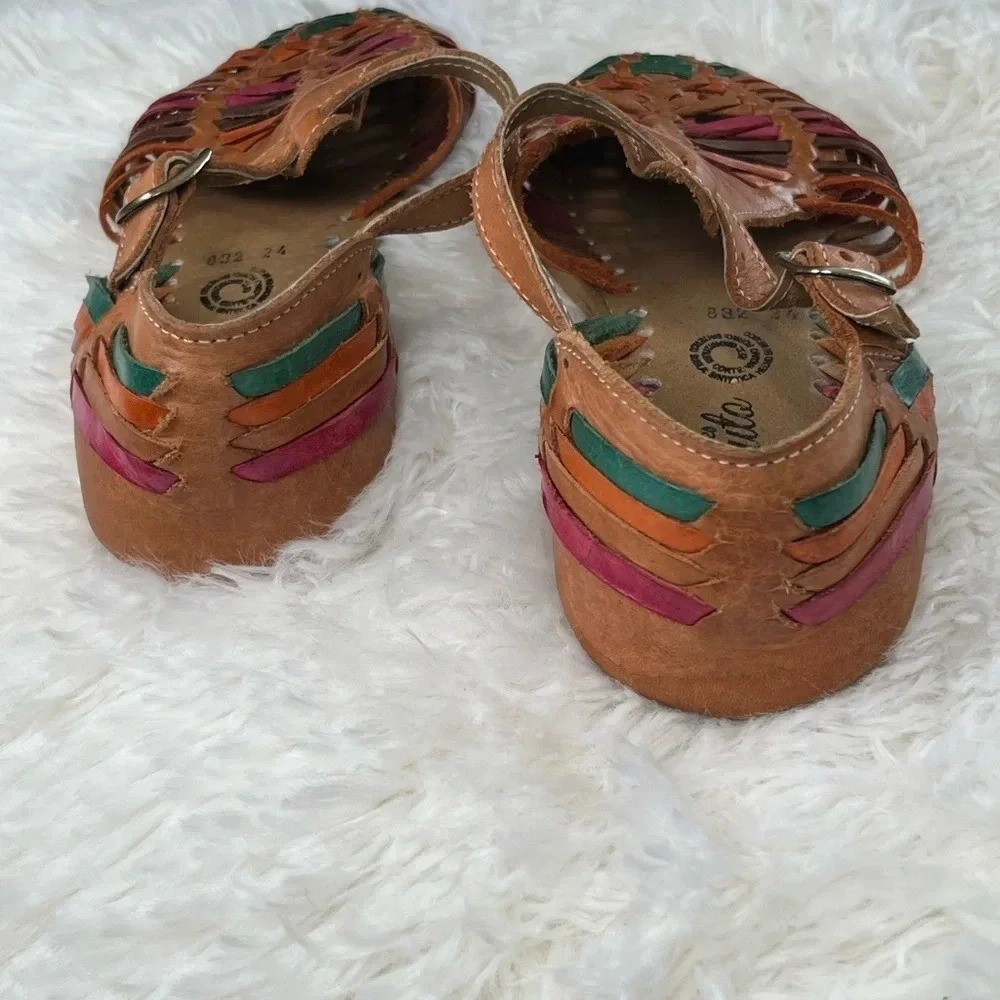 Colorful Leather Sandals - Picture 6 of 7